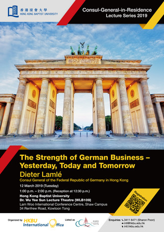 Consuls-General-in-Residence Lecture Series 2019 - The Strength of German Business - Yesterday, Today and Tomorrow
